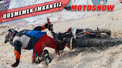 Karda Motosiklet Yarışı | Düşmeyen Kalamadı | Motosnow Davraz 2022
